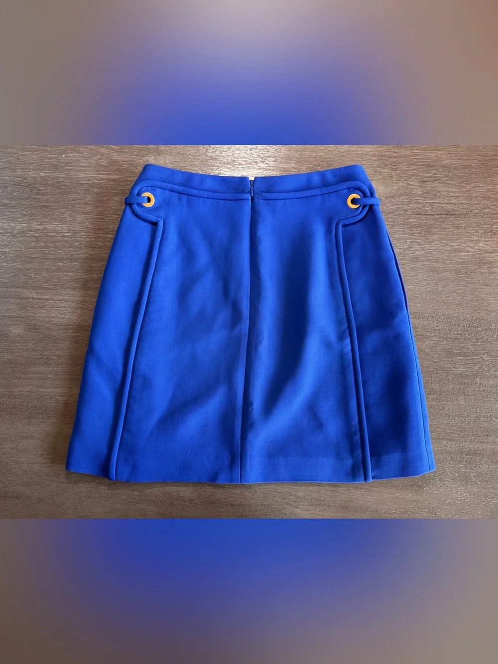 Tory Burch Jane Blue Dahlia A Line Mini Skirt 6